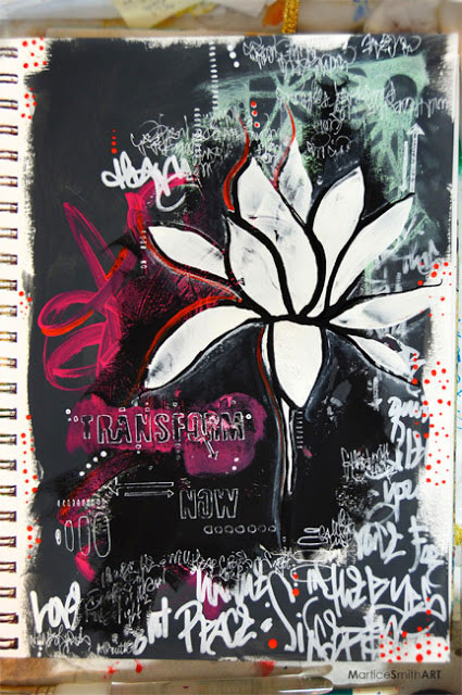 Graffiti Grunge with Stencils - Art Journal Tutorial - Martice Smith II