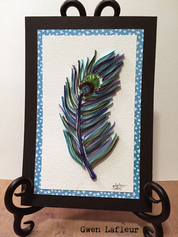 Quilled Card with Stencils Tutorial by Gwen Lafleur