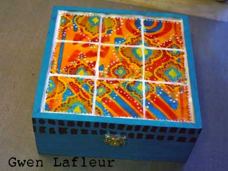 Stenciled Faux Tiles Tutorial by Gwen Lafleur
