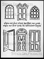 Doors and Windows Stencil by Jessica Sporn