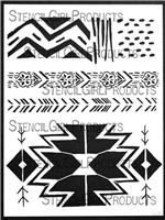 Kilim Patterns Stencil by Cathy Nichols