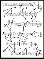 What's Your Sign - Zodiac Constellations Stencil by Cathy Nichols