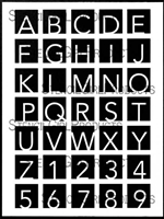 Hip to Be Square Alphabet Large Stencil by Carolyn Dube