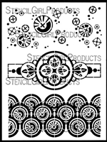 Collage Textures and Patterns, Circles Stencil by Gwen Lafleur