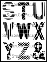 ATC Mixup Alphabet Pattern Stencil S through Z, & by Ann Barnes