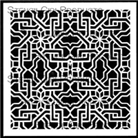 Tile Maze Stencil by Mary Beth Shaw