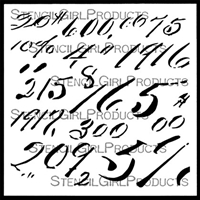 Vintage Ledger Numbers Stencil by Jennifer Evans