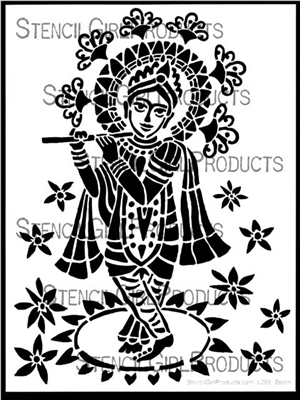 Krishna Deity Stencil by Jessica Sporn