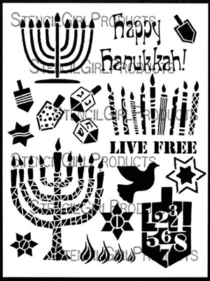 Hanukkah Stencil by Jessica Sporn