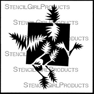 Thorn Plant Stencil by Jane Dunnewold
