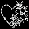 Flower Heart Mask Stencil by Cat Kerr