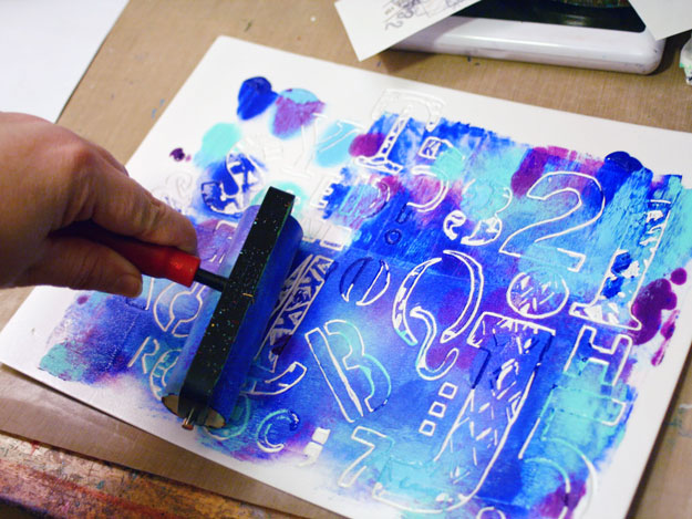 December 2014 StencilClub - Printing Plate - Gwen Lafleur