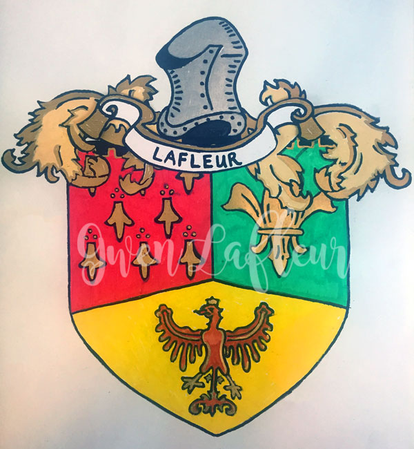 Dec2016 StencilClub - Stenciled Coat of Arms - Gwen Lafleur