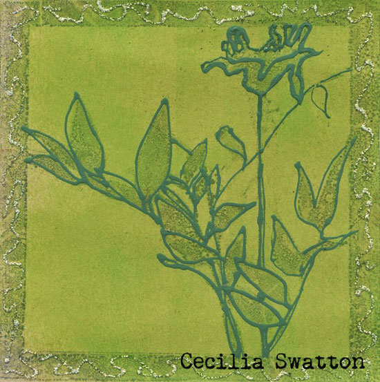 Gelli Printed Backgrounds with Ink - Cecilia Swatton