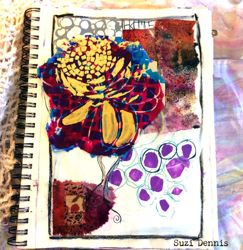Mar2016 StencilClub - Art Journaling - Suzi Dennis