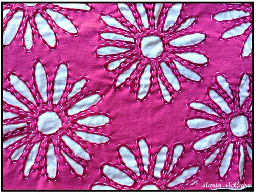 Stenciled and Stitched Daisies with Maria McGuire