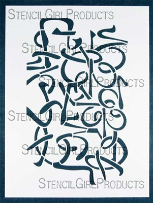 Calligraphy Stencil by Mary Beth Shaw