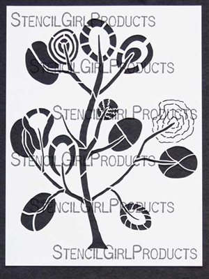 Modern Tree Stencil by Mary Beth Shaw