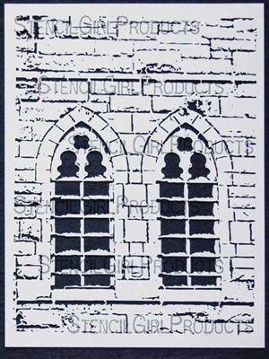 Church Windows Stencil by Margaret Applin