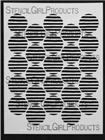 Striped Circles Stencil by Terri Stegmiller