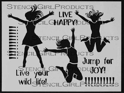 Jump For Joy Stencil by Jessica Sporn