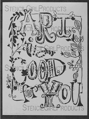 Art is Good for You Stencil by Joanne Sharpe