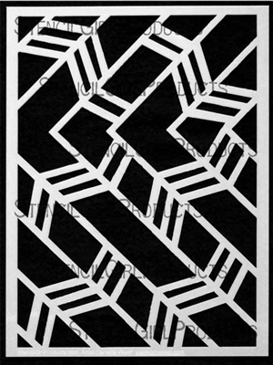 Geomaze Stencil by Daniella Woolf