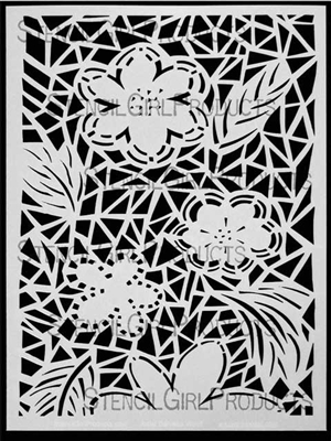 Flower and Leaf Stencil by Daniella Woolf
