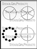 Simple Color Wheels Stencil