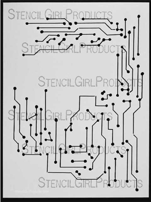 Circuit Stencil by Nathalie Kalbach