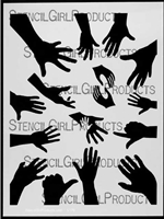 Hands Stencil by Jessica Sporn