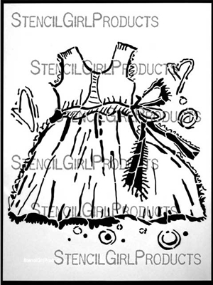 Loose Dress #3 Stencil by Sue Pelletier