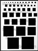 Simple Geo Squares Stencil