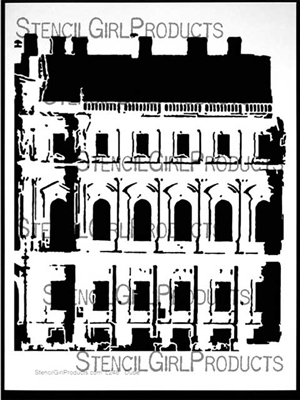 1700s Building Stencil by Carolyn Dube