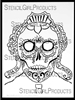 Dia de los Muertos Mask Stencil