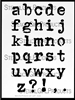 Vintage Typewriter Lower Case Alphabet Stencil by carolyn dube