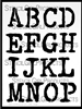 Vintage Typewriter Alphabet Letters A-P Stencil by Carolyn Dube