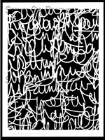 Scribble Scratch Handwriting Stencil by Carolyn Dube
