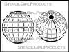 Latitude and Longitude Large Stencil
