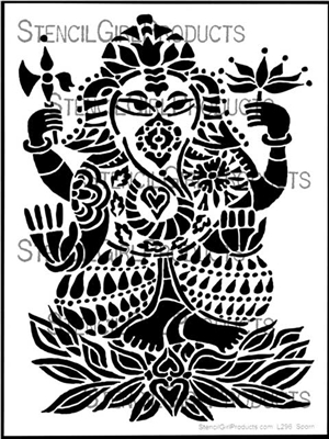 Ganesha Deity Stencil by Jessica Sporn