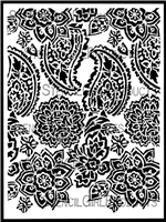 Paisley Floral Repeat Stencil by Jessica Sporn