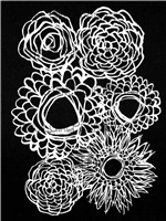 Deconstructed Floral Bouquet Stencil by Traci Bautista