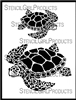 Majestic Sea Turtles Stencil by June Pfaff Daley