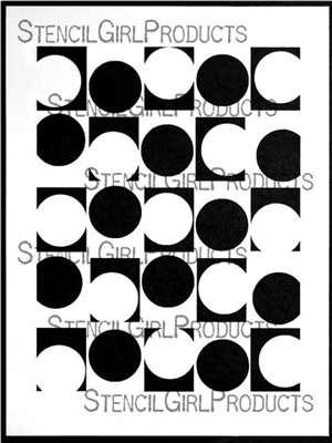 Alternating Circles Stencil by Carolyn Dube