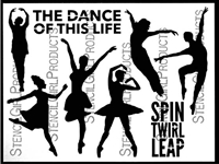 The Dance of This Life Stencil by Carolyn Dube