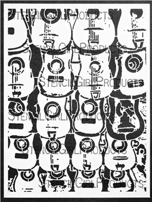 Guitars Stencil by Daniella Woolf