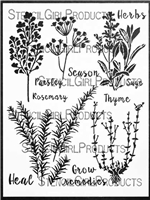 Herbs Stencil by Jessica Sporn