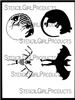 Rat and Bat Stencil by Roxanne Coble