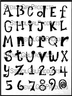 Ransom Alphabet Stencil by Carolyn Dube