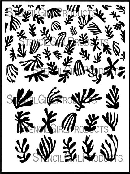 verkoudheid Ziekte lunch Cutouts Inspired by Matisse Stencil | Carolyn Dube | StencilGirl Products